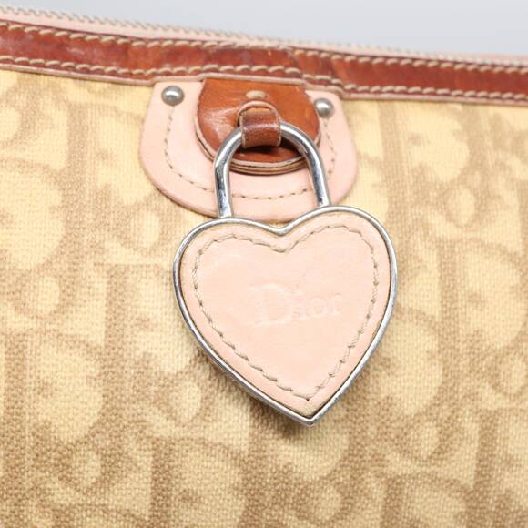 DIOR Shoulder Bag Leather Beige Silver Pink - Picture 14 of 16